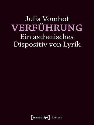 cover image of Verführung – Ein ästhetisches Dispositiv von Lyrik